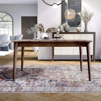 Furniture of America Sevo Midcentury Modern Brown 59-inch Dining Table