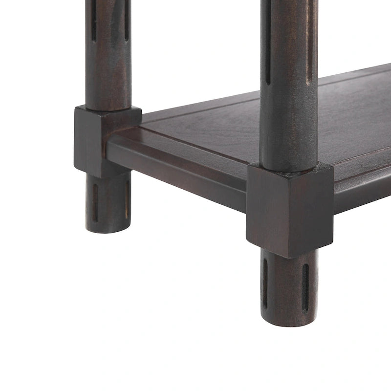 NewRidge Home Goods Harrison Narrow Side Tables, Espresso, Set of 2