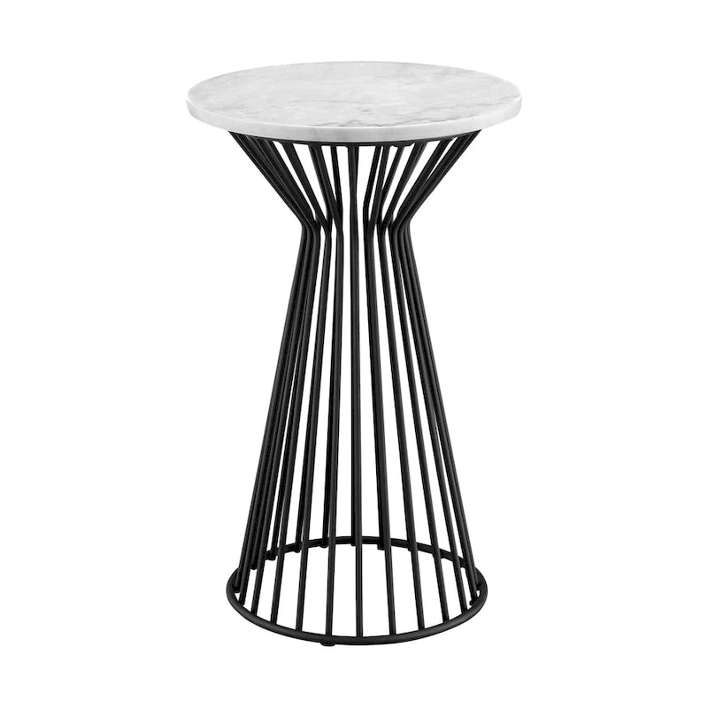 Madison Park Keaton White and Black Pedestal