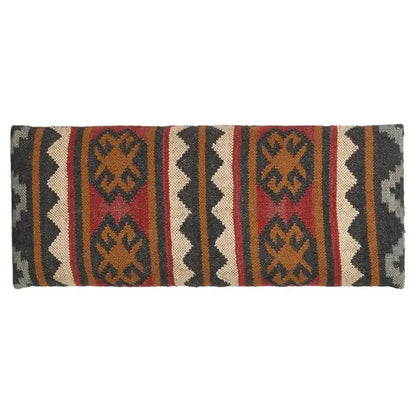 HERAT ORIENTAL Handmade Kilim Upholstered Wooden Storage Bench - 30 W x 12.5 L x 16 H