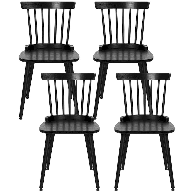Farmhouse Windsor Dining Chairs with Spindle Back - 33.3H x 17.4W x 19.7D