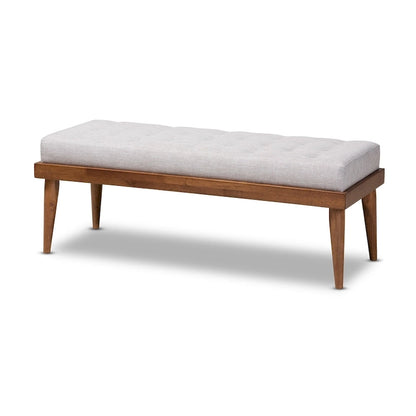 Carson Carrington Hjeltevad Mid-century Fabric Bench