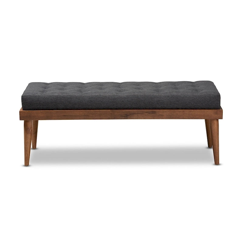 Carson Carrington Hjeltevad Mid-century Fabric Bench