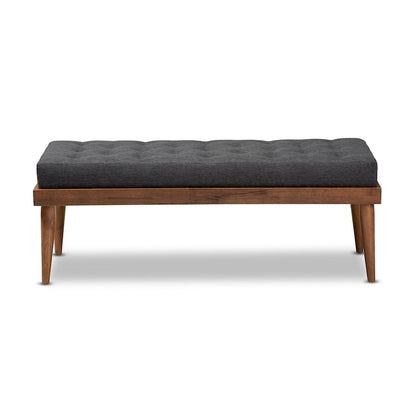 Carson Carrington Hjeltevad Mid-century Fabric Bench