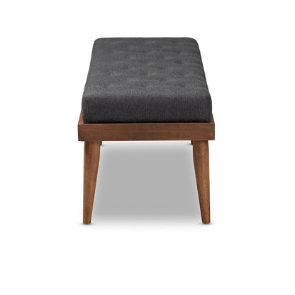 Carson Carrington Hjeltevad Mid-century Fabric Bench