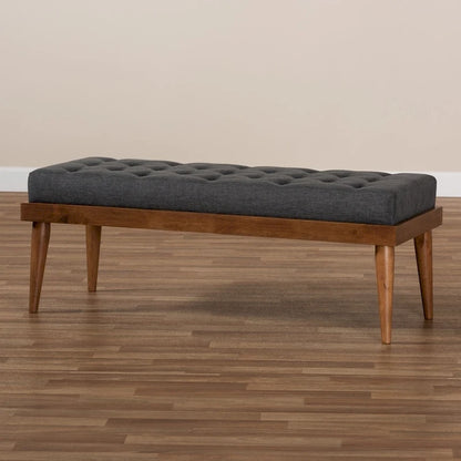 Carson Carrington Hjeltevad Mid-century Fabric Bench