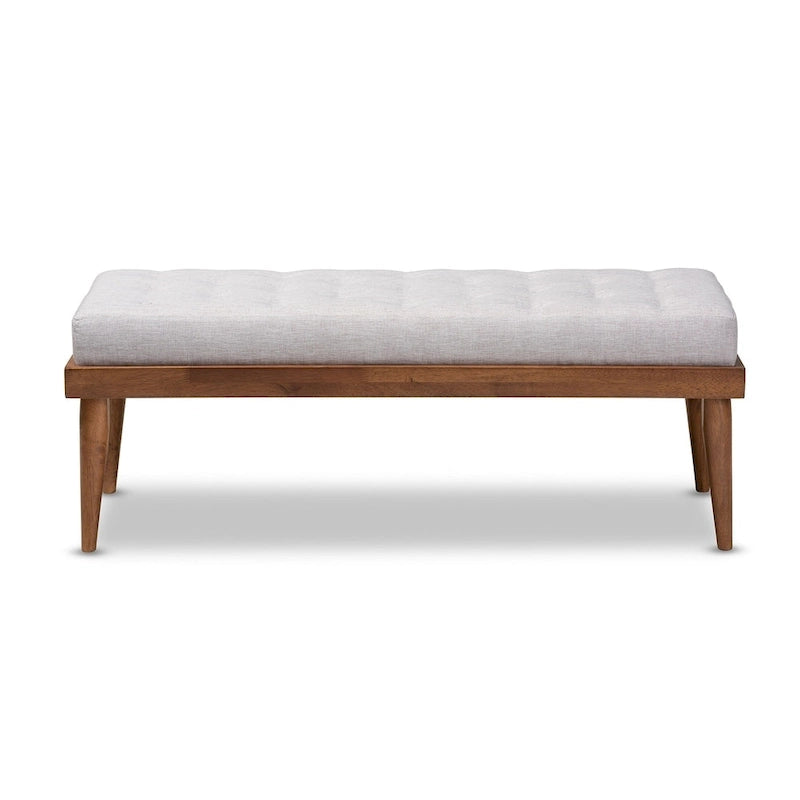 Carson Carrington Hjeltevad Mid-century Fabric Bench