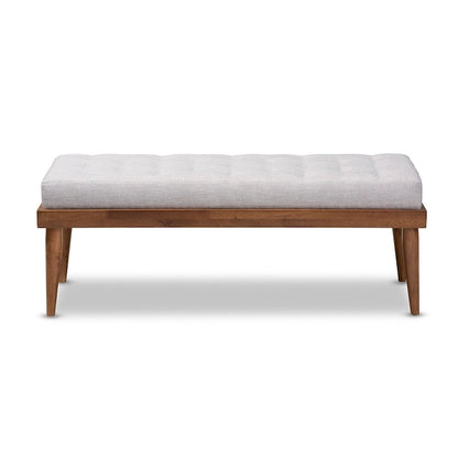 Carson Carrington Hjeltevad Mid-century Fabric Bench