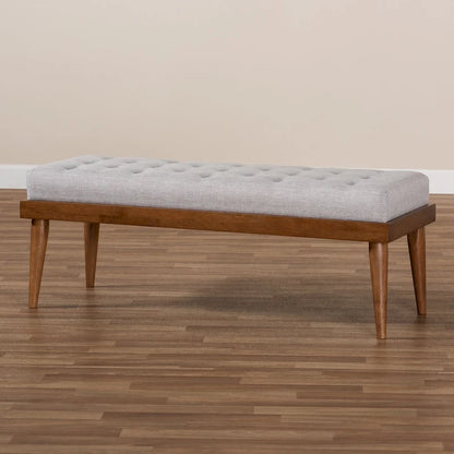 Carson Carrington Hjeltevad Mid-century Fabric Bench