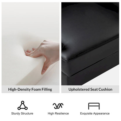 Angeles Mid-century Modern Ergonomic Vegan Leather Armchair with Wingback by HULALA HOME