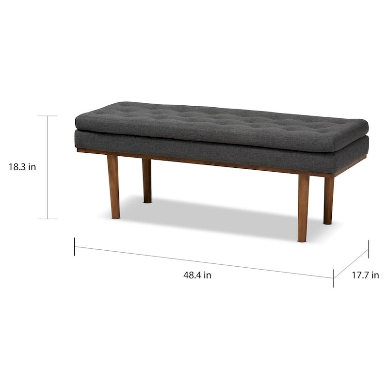 Carson Carrington Ufas Mid-century Modern Upholstered Bench