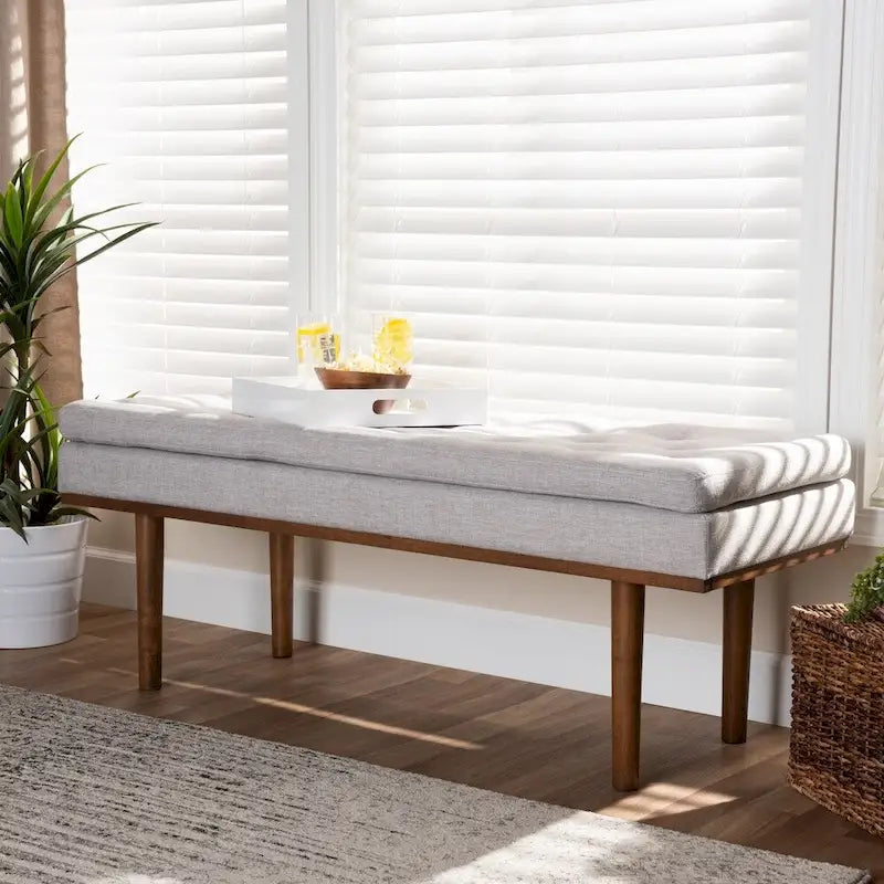 Carson Carrington Ufas Mid-century Modern Upholstered Bench