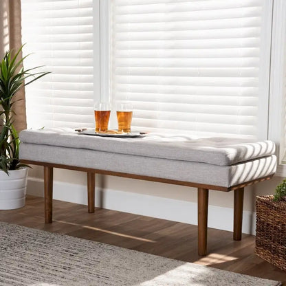 Carson Carrington Ufas Mid-century Modern Upholstered Bench