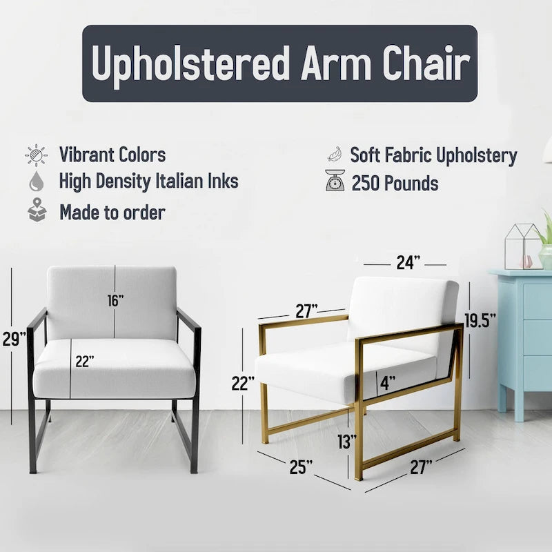 Designart Retro Abstract Drops XI Upholstered Modern Geometric Accent Chair and Modern & Contemporary Arm Chair