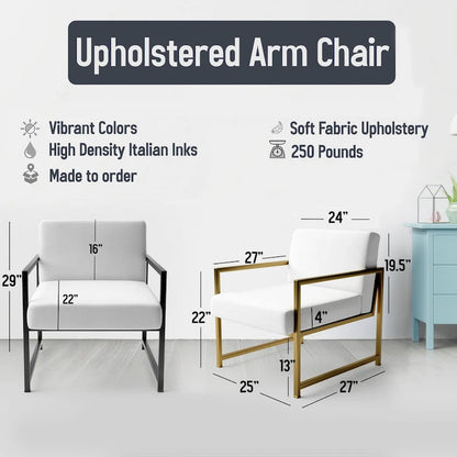 Designart Retro Abstract Drops XI Upholstered Modern Geometric Accent Chair and Modern & Contemporary Arm Chair