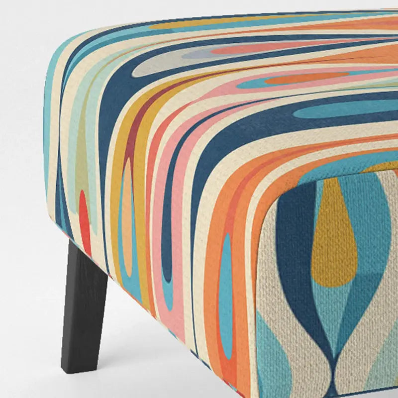 Designart Retro Abstract Drops XI Upholstered Modern Geometric Accent Chair and Modern & Contemporary Arm Chair