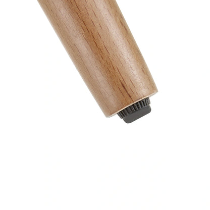 Oval glass coffee table, Transparent coffee table, modern table in living room with Oak wood legs, tea table