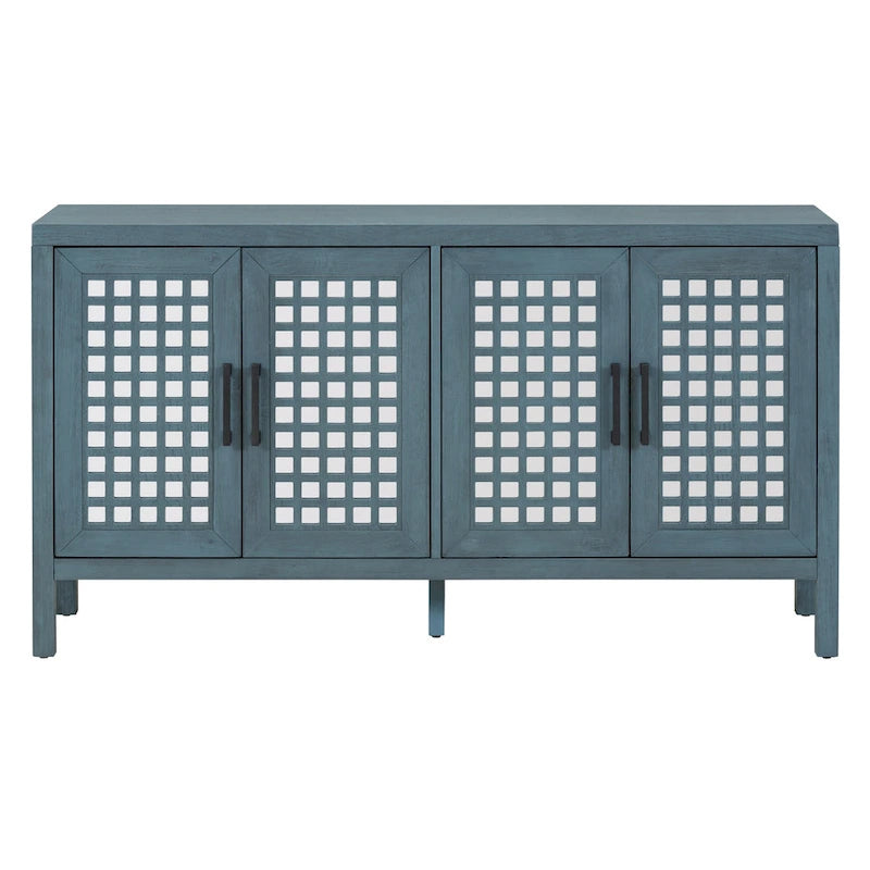 Nestfair Retro Sideboard with 4 Door Large Storage and Adjustable Shelves - N/A