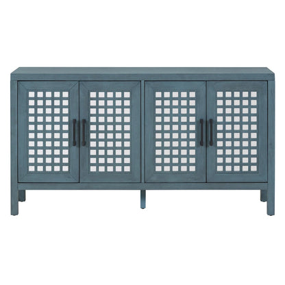 Nestfair Retro Sideboard with 4 Door Large Storage and Adjustable Shelves - N/A