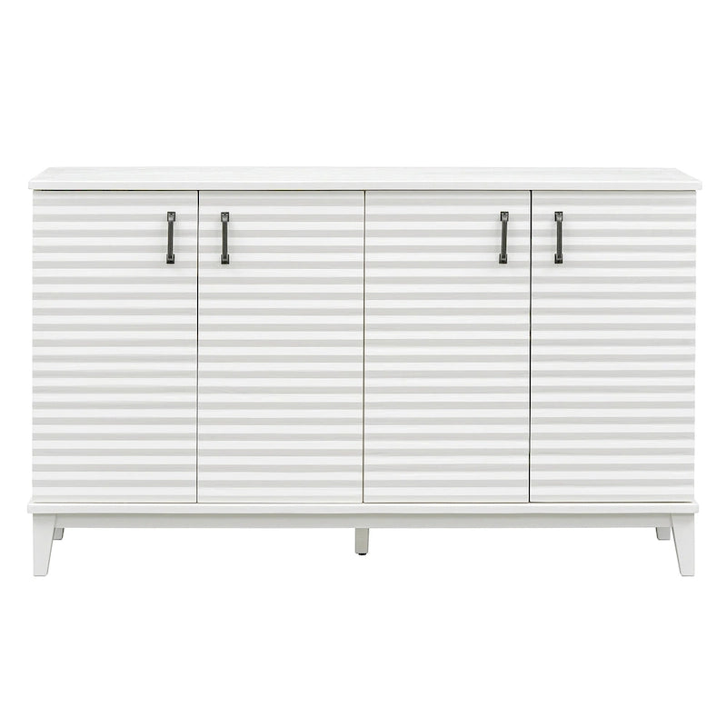 Nestfair Retro Sideboard with 4 Door Large Storage and Adjustable Shelves - N/A
