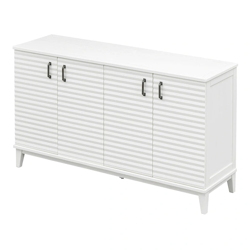 Nestfair Retro Sideboard with 4 Door Large Storage and Adjustable Shelves - N/A