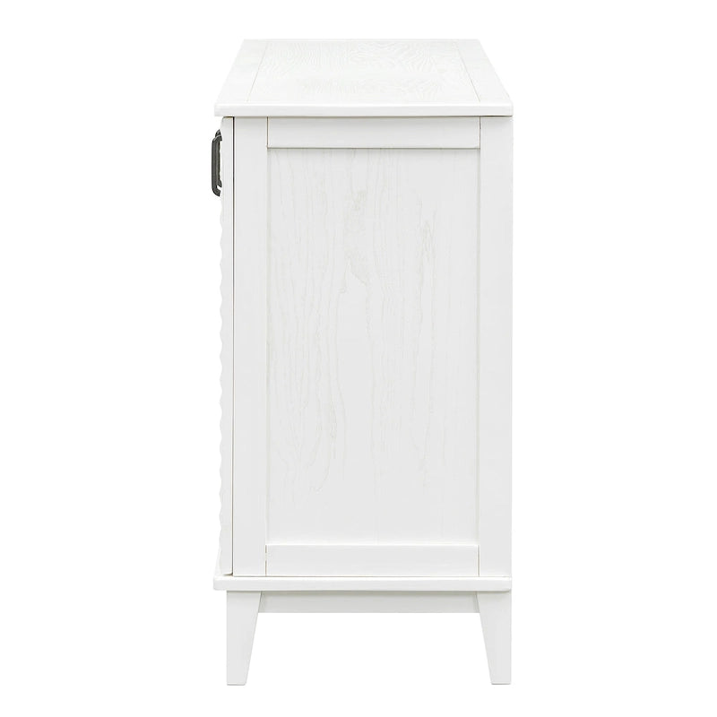 Nestfair Retro Sideboard with 4 Door Large Storage and Adjustable Shelves - N/A