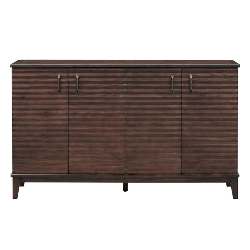 Nestfair Retro Sideboard with 4 Door Large Storage and Adjustable Shelves - N/A