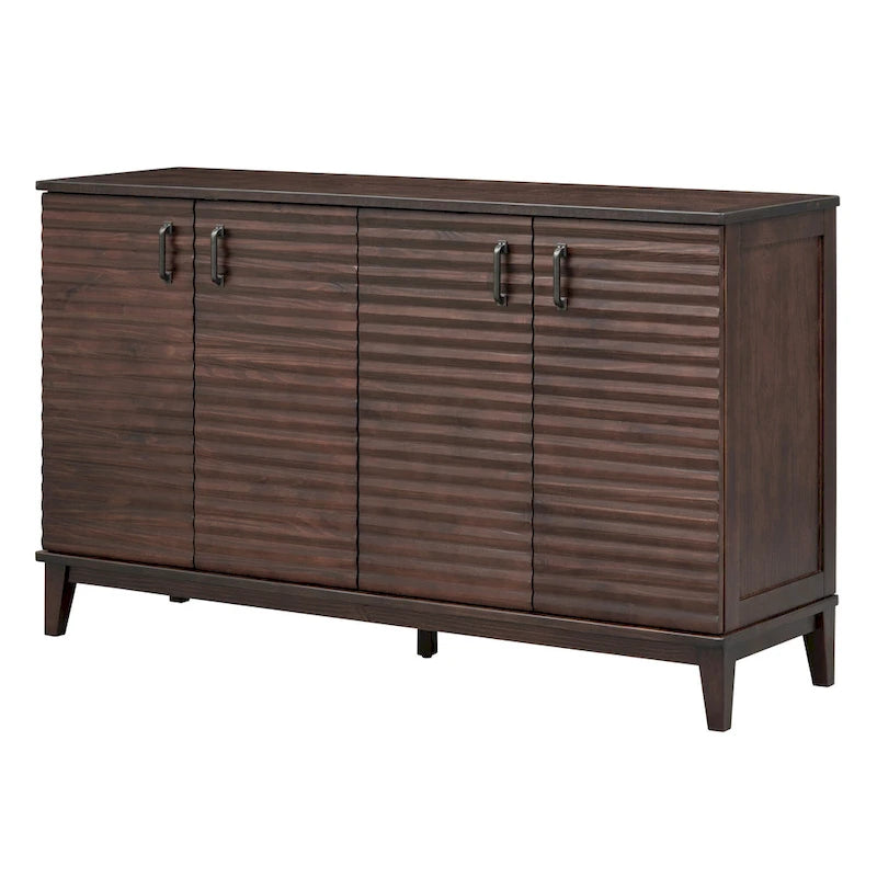 Nestfair Retro Sideboard with 4 Door Large Storage and Adjustable Shelves - N/A