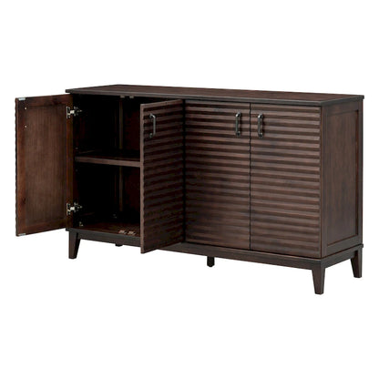 Nestfair Retro Sideboard with 4 Door Large Storage and Adjustable Shelves - N/A
