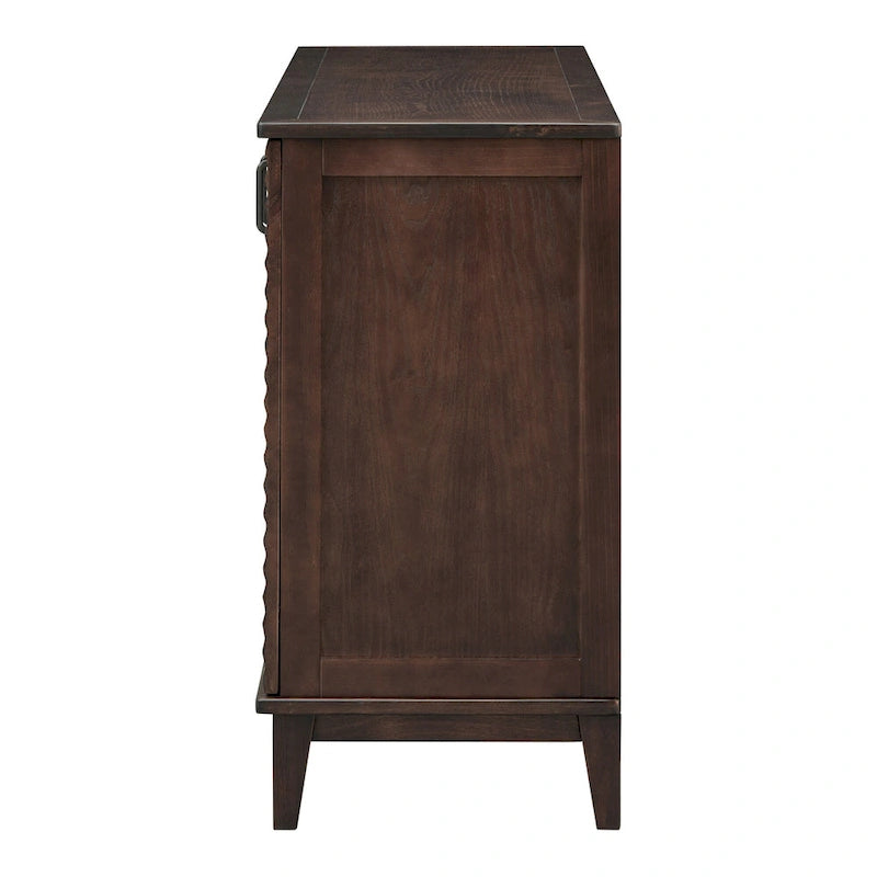 Nestfair Retro Sideboard with 4 Door Large Storage and Adjustable Shelves - N/A