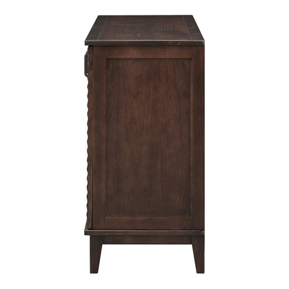 Nestfair Retro Sideboard with 4 Door Large Storage and Adjustable Shelves - N/A