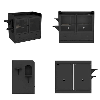 40 Cat-Friendly Litter Box Enclosure with Storage Bookcase Cabinet