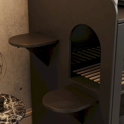 40 Cat-Friendly Litter Box Enclosure with Storage Bookcase Cabinet