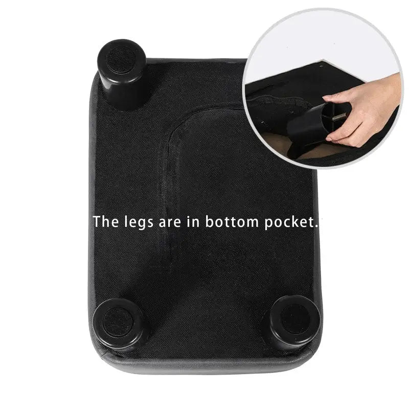 Adeco Small Footstool PU Leather Ottoman Footrest Modern Rectangular