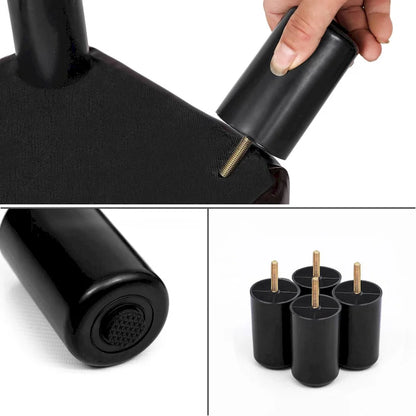 Adeco Small Footstool PU Leather Ottoman Footrest Modern Rectangular