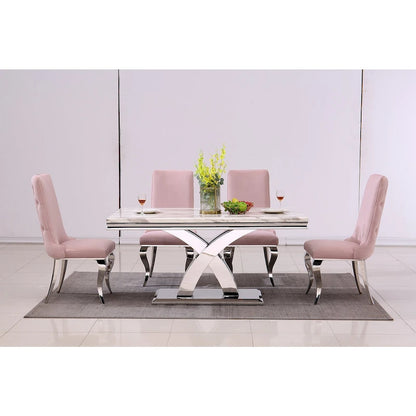 Black Dining Room Table with Polished Gold Metal Legs