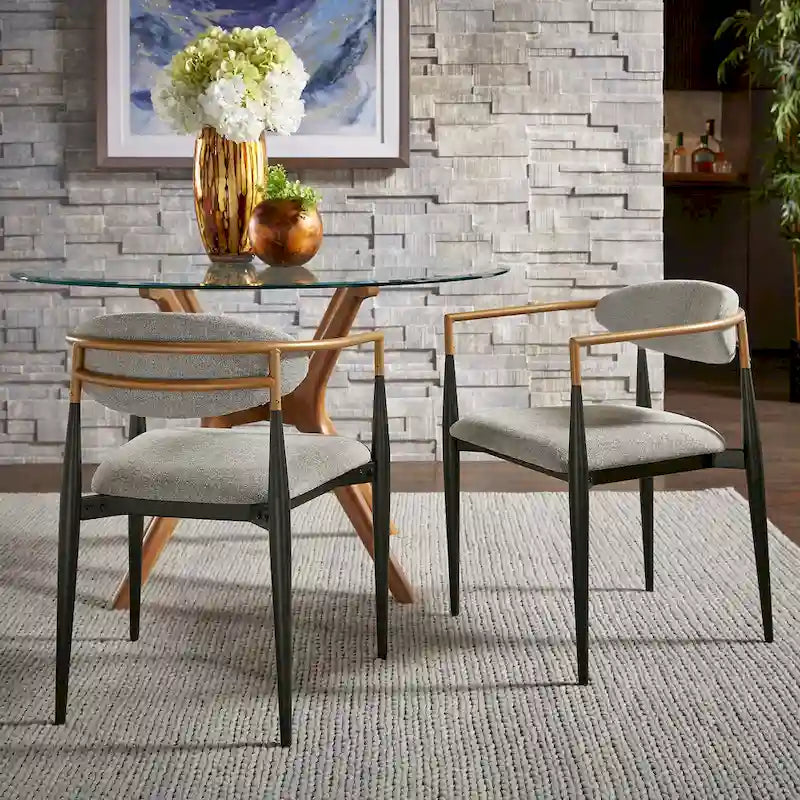 Decatur Mid-century Dining Chair with Two-tone Copper & Black Finish (Set of 2) by iNSPIRE Q Modern