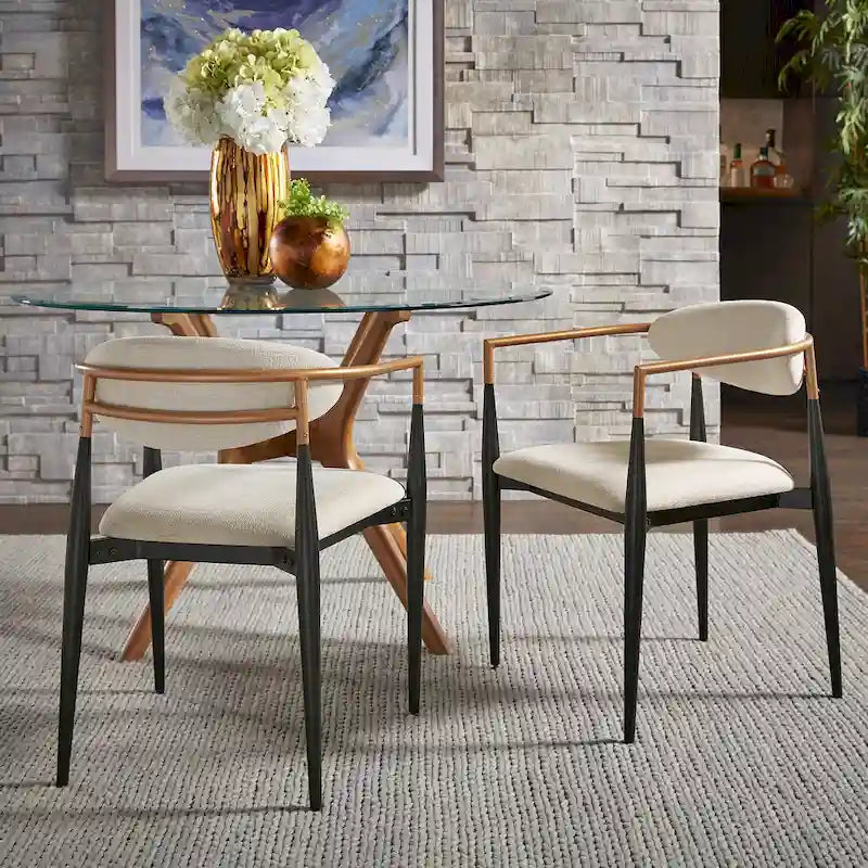Decatur Mid-century Dining Chair with Two-tone Copper & Black Finish (Set of 2) by iNSPIRE Q Modern