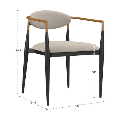 Decatur Mid-century Dining Chair with Two-tone Copper & Black Finish (Set of 2) by iNSPIRE Q Modern