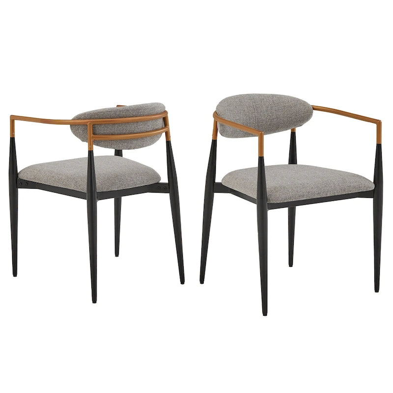 Decatur Mid-century Dining Chair with Two-tone Copper & Black Finish (Set of 2) by iNSPIRE Q Modern