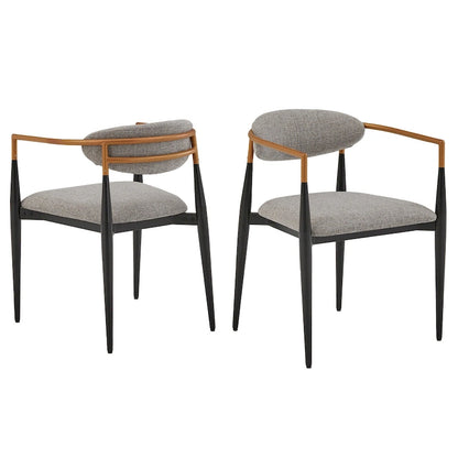 Decatur Mid-century Dining Chair with Two-tone Copper & Black Finish (Set of 2) by iNSPIRE Q Modern