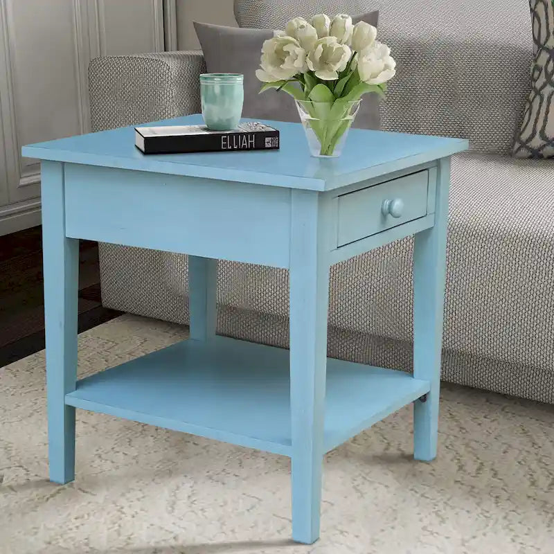 Spencer Square Solid Parawood End Table - 24 in. W x 24 in. D x 25 in. H