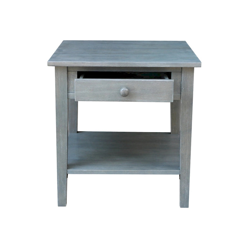 Spencer Square Solid Parawood End Table - 24 in. W x 24 in. D x 25 in. H