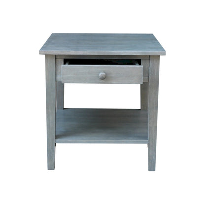 Spencer Square Solid Parawood End Table - 24 in. W x 24 in. D x 25 in. H