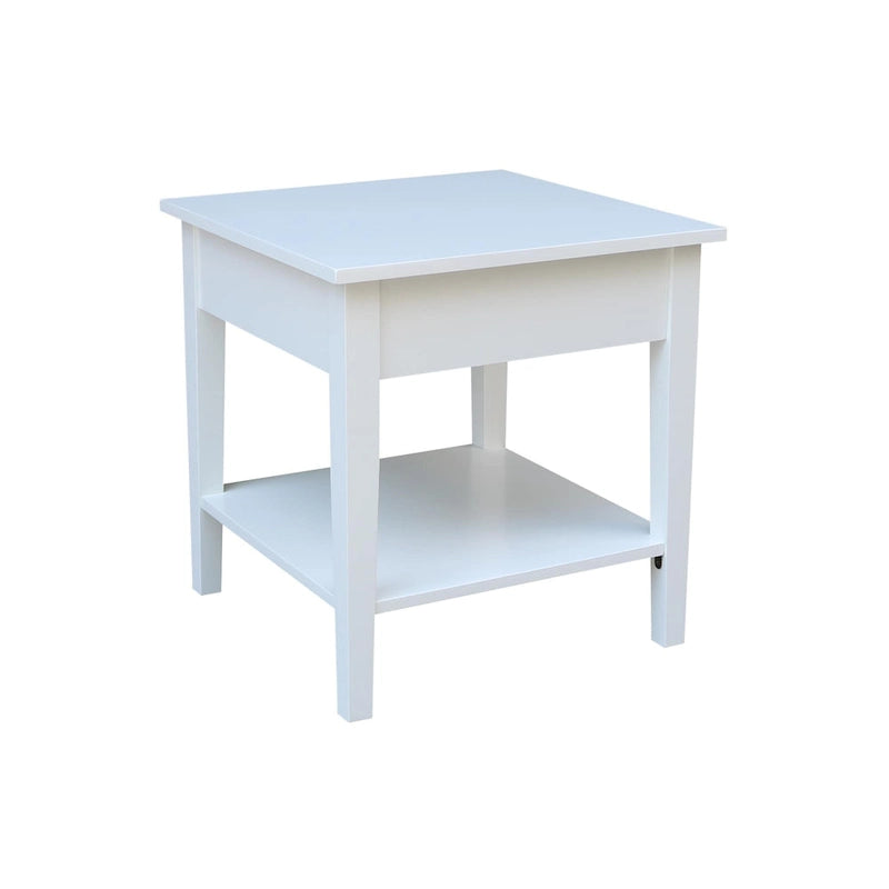 Spencer Square Solid Parawood End Table - 24 in. W x 24 in. D x 25 in. H