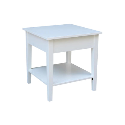 Spencer Square Solid Parawood End Table - 24 in. W x 24 in. D x 25 in. H
