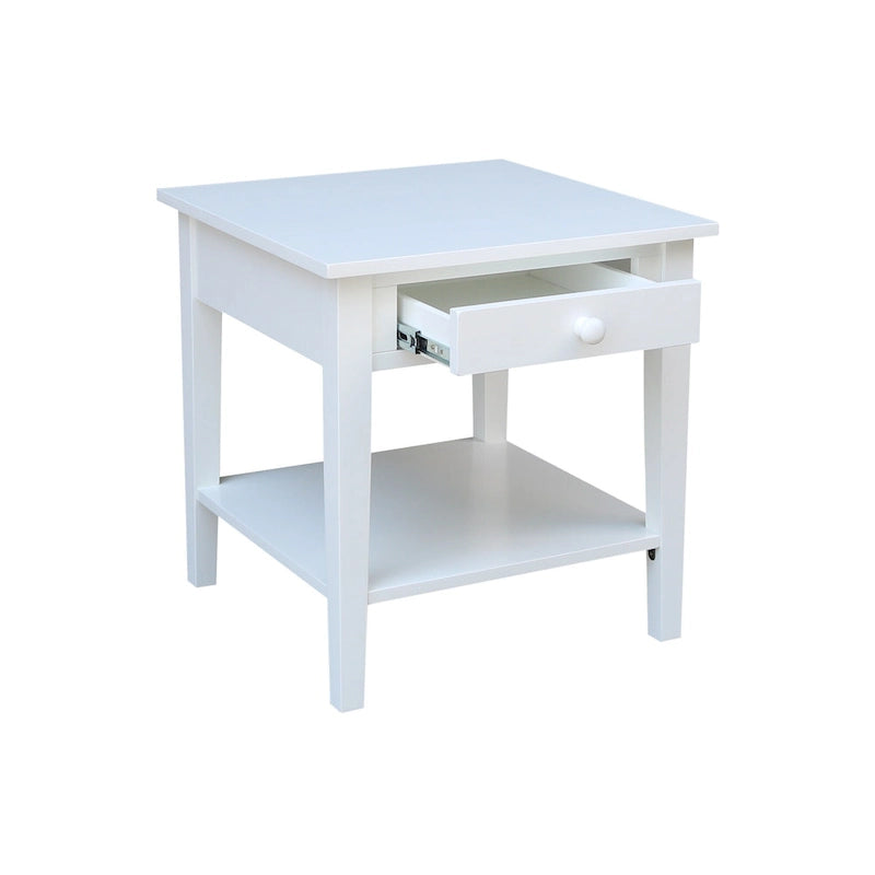 Spencer Square Solid Parawood End Table - 24 in. W x 24 in. D x 25 in. H