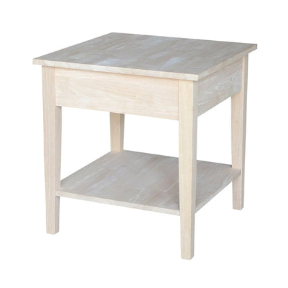 Spencer Square Solid Parawood End Table - 24 in. W x 24 in. D x 25 in. H