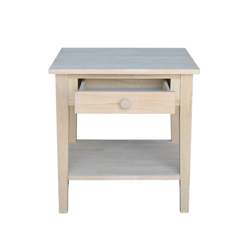 Spencer Square Solid Parawood End Table - 24 in. W x 24 in. D x 25 in. H