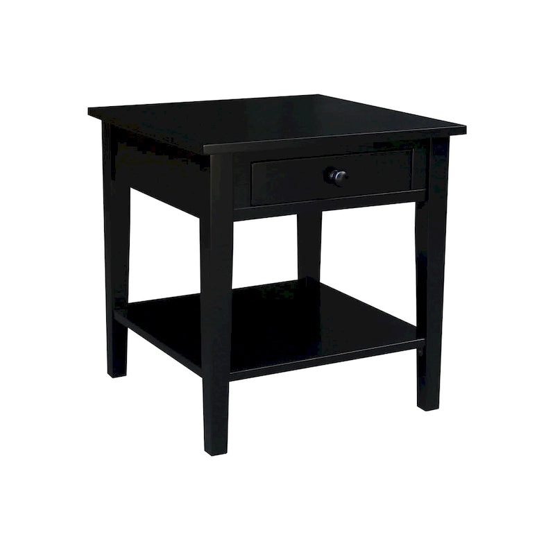 Spencer Square Solid Parawood End Table - 24 in. W x 24 in. D x 25 in. H